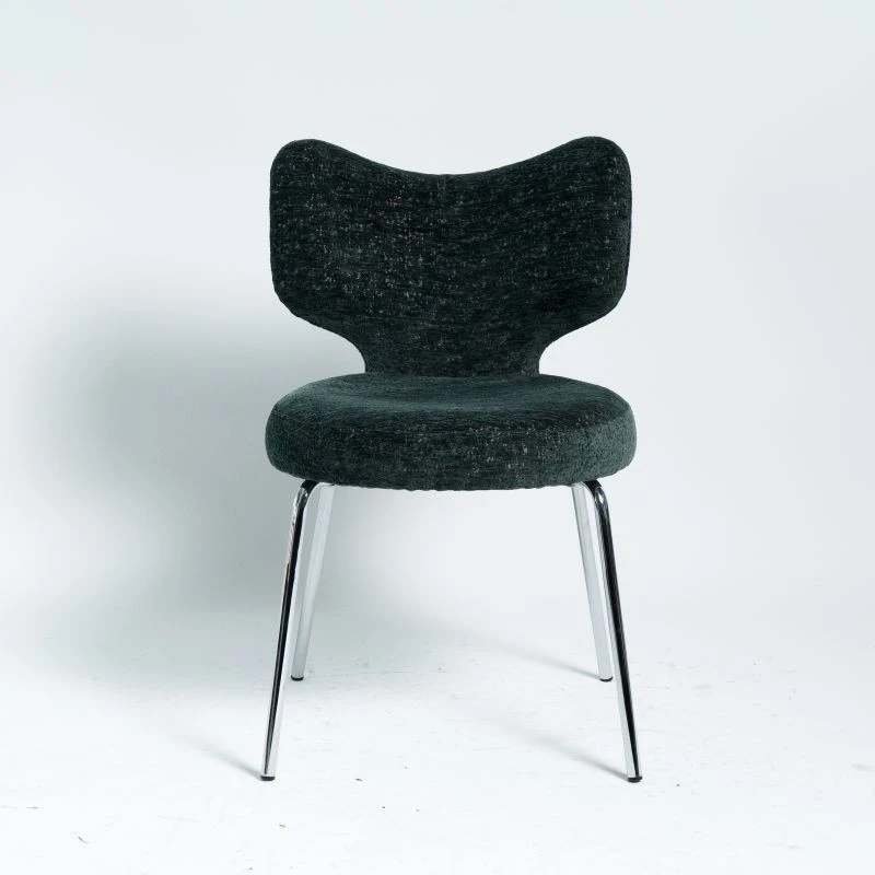 Kromgrøn spisestuestol Enkelt design